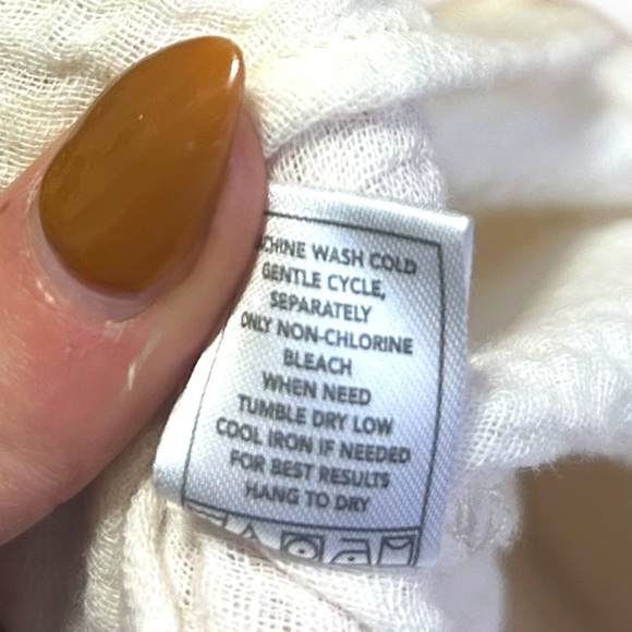 Revolve Monrow Relaxed Button up Blouse In Chalk Long Sleeve Size Medium - Picture 10 of 10